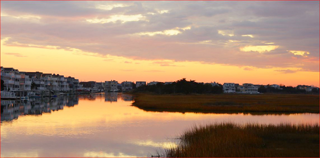 Sunset from Avalon Blvd., NJ