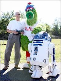 Phillies Phanatic and R2D2, Bob Ross