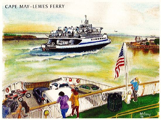 Cape May-Lewes Ferry Commemorative Postcard
