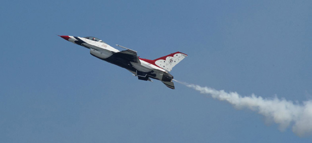 US Air Force Thunderbirds in flght.