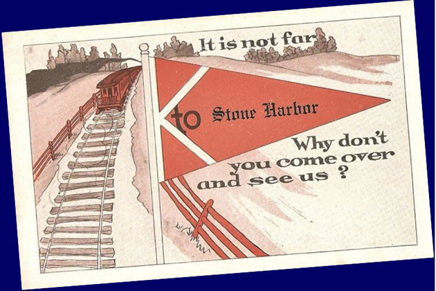 Vintage Stone Harbor, NJ Postcard