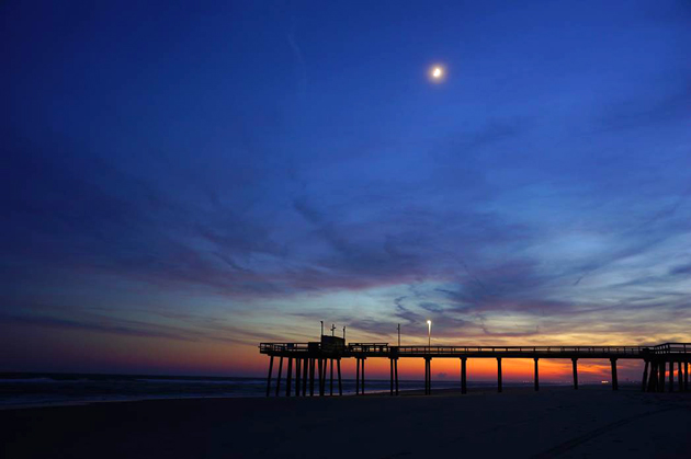 Sunset Antares Rocket Launch